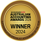 Australian Accounting Awards 2024 - Superannuation Specialist Accountant of the Year - MJC Finance